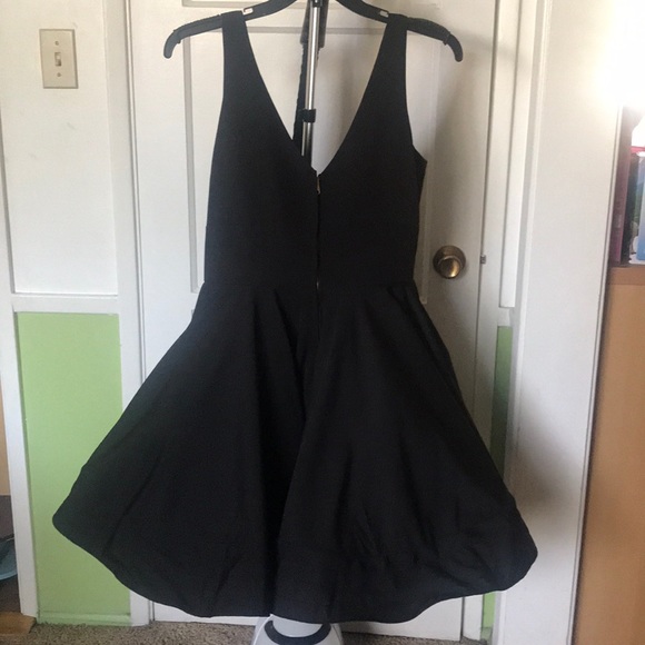 Ieena for Mac Duggal Double V-Neck Fit & Flare - Picture 5 of 8